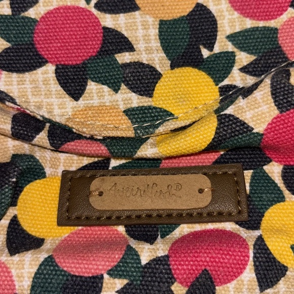 WEIRD FISH BRAND MULTI COLOR CANVAS CROSSBODY LIGHT GREEN CROSSBODY STRAP - Picture 4 of 7